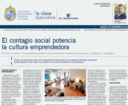 cultura emprendedora, contagio social