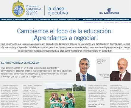 aprendamos a negociar, negociación, Clase Ejecutiva UC