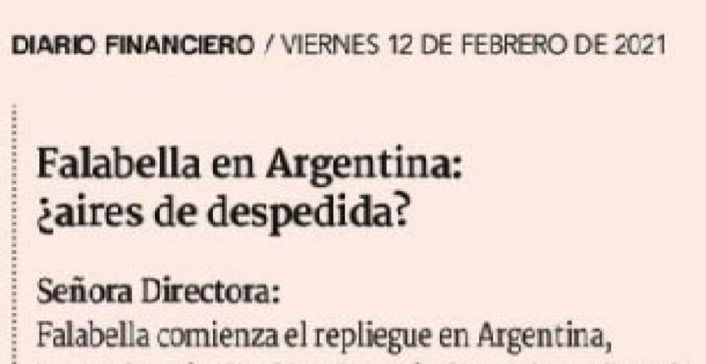 roberto vassolo, falabella en argentina